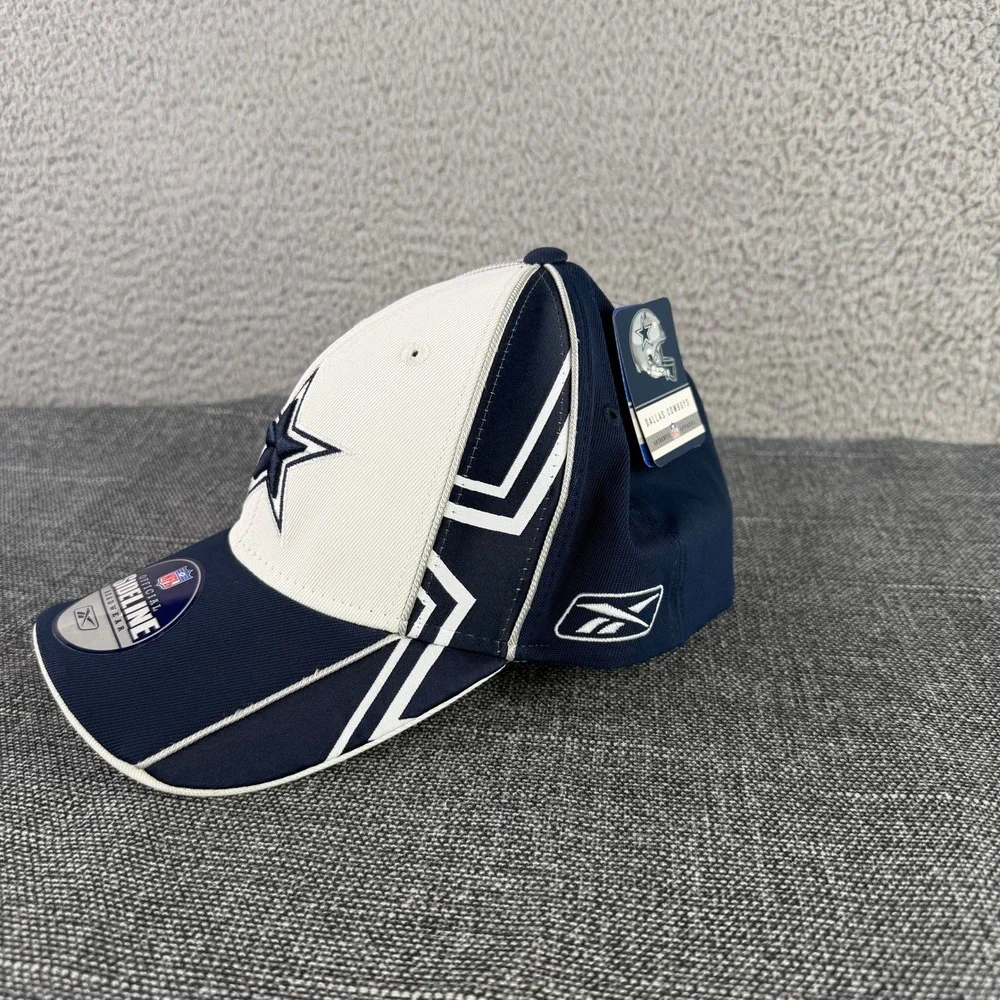 Vintage Dallas Cowboys NFL Sideline Hat Cap Mens OSFA Navy Reebok NWT Stars